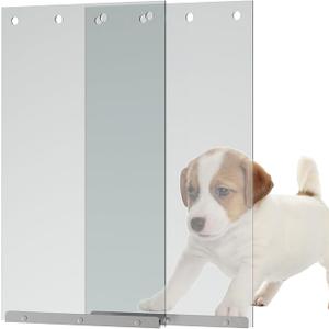 2pack Dog Door Replacement Flaps Size 9 3/4" x 17", Doggie Door Replacement Flaps fit Dogs up to 65 lbs, Doggy Door Replacement Flap XL Flexible,BPA-Free, Weather Resistant Materials