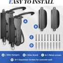 Goovilla Swivel Bike Wall Mount 2 Pack, Space Saving Bike Hangers for Garage with Screw and Easy Installation, Metal Vertical Bike Rack Wall Mount Holds up to 66.2lbs with No-scratch Protection, Black