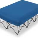 KAMPKEEPER Camping Cot,Camping Cots for Adults,Folding Camping Cot with Inflatable Air Mattress and Carry Bag,for Outdoor Travel Camp Beach Vacation (not Included The Airpump), Queen