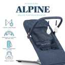 Baby Delight Alpine Deluxe Portable Bouncer, Infant, 0 6 Months, Quilted Indigo