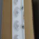 Brushed Gold 4-Light Vanlity Light Over Mirror,Wall Sconces,Gold Brass Bathroom Light Fixture with Milk White Glass Flower Shade,E26(Bulbs Not Included)