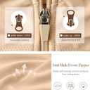 BRABIC Wireless Zip Front Closure Bras for Women No Underwire Full Coverage Comfort Everyday Post Surgery Compression Bra (Small, Beige)