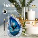 American Eagle Teardrop Keepsake Mini Urn for Human Ashes  Eternal Small Metal Memorial Funeral Urn for Men & Women, Holds 3 Cubic Inches, Patriotic Eagle Design with Velvet Bag