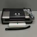 Fully Automatic Vacuum Sealer, 95 Kpa Powerful Food Vacuum Sealer Machine, Auto Dry-Wet Detection | Bag Cutter | 2 Rolls Bags | Effortless Operation, Silver - Black