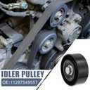 X AUTOHAUX 11287549557 Car Drive Belt Idler Pulley Deflection Guide Pulley for BMW 545i 2004-2005 for BMW 550i 2006-2010