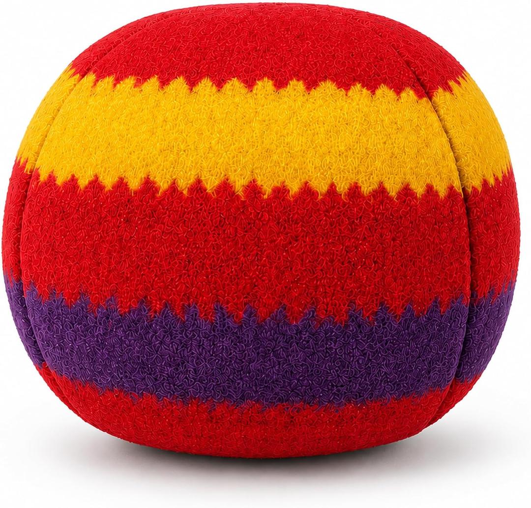Retro Striped Footbag Professional Sand Filled Kick Ball - Foot Bag for Beginners & Pros, Compact Agility Training & Outdoor Circle Game for Adults and Teens (01-C)