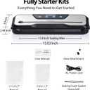 Vacuum Sealer Machine, with Starter Kit, Beelicious Automatic Air Sealing for Food Storage, Build-in Cutter, Moist Mode, EXT-VAC