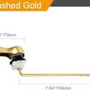 Hibbent Universal Metal Front Mount Toilet Handle Replacement Kit, Brass Toilet Flush Tank Lever with Stainless Steel Flapper Chains for Most Toilets, Brushed Gold Finish