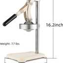 Manual Citrus Juicer, Heavy Duty Lever Press Juicer for Oranges & Lemons, Stainless Steel Hand Press Squeezer, Easy to Clean, Stable Base for Home Kitchen
