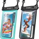 Rynapac Waterproof Phone Pouch Floating - 2Pack, [Up to 8.5''] IPX8 Waterproof Phone Case with Lanyard for iPhone 17 16 15 Pro Max, Touchscreen & Underwater Photography, Beach Cruise Essentials 2026