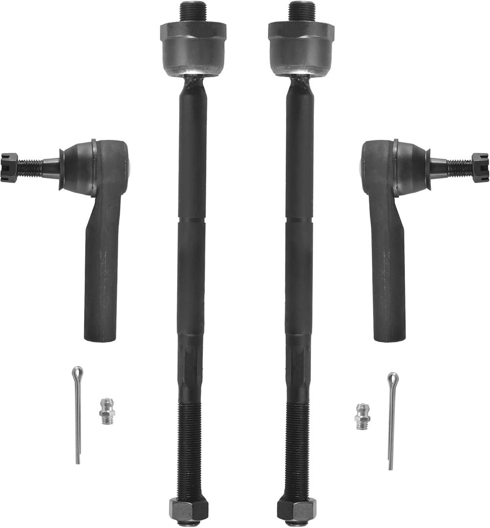 ASTAPRO - Front Tie Rod Ends for Chevy GMC Sierra Silverado 1500 Suburban Tahoe Yukon Cadillac Escalade, 4 Inner and Outer Tie Rod Ends Replacement