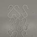 12 PCS S Hooks for Hanging with Safety Buckle, 3.5 inch Heavy Duty Metal S Shaped Hooks Stainless Steel for Hanging Kitchen Utensil, Cups, Pots, Plants, Bags, Hats (White)