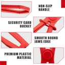 12 Pcs Hose Pinch-off Pliers, Red Nylon, Fuel Line Clamp Tool for Automotive Brake, Radiator and Coolant Hoses, Heat-resistant & Nonconductive, 3 Sizes