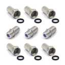 VCE Coaxial Cable Connector with Combined Format, 3GHz Nickel Plated Coax Coupler Kit for Coaxial Cable Extension, TV, Satellite Antenna, 6 + 3 Packs