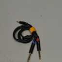 Tisino 1/8 to 1/4 Stereo Cable, 1/8 Inch TRS Stereo to Dual 1/4 inch TS Mono Y-Splitter Cable 3.5mm Aux Mini Jack to Jack Breakout Cord - 3.3 feet