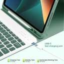 TaIYanG Keyboard Case for iPad Air 13-inch M4/M3/M2/Pro 12.9 (6th&5th Generation), Detachable Bluetooth Keyboard Case with Pencil Holder,Auto Sleep/Wake for iPad Air 13"(2025&2024)/Pro 12.9,Dark Green