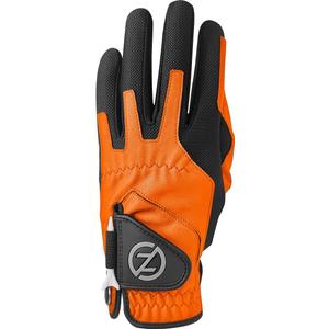 Zero Friction Men's Compression-Fit Synthetic Golf Glove, Universal Fit One Size (Orange)