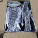 COLAMY Swivel Accent Chair, 34in Living Room Chair Upholstered Armchair with Back Pillow Modern Comfy Sofa Chair for Bedroom/Corner/Reading, Blue