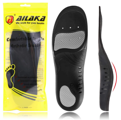 Ailaka Orthotic Cushion Arch Support Shoe Insoles for Men & Women