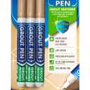 Grout Pen Beige Tile Paint Marker: Waterproof Grout Paint, Tile Grout Colorant and Sealer Pen - Beige, Narrow 5mm Tip (7mL) - 3 Pack