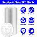 200 Clear Plastic Lids | 3.9 inch (98mm) Universal Flat Lids with Straw Slot | Fits 12, 16, 20, 24 oz Cold Drink Cups - Disposable & Leak-Resistant (PET, 200 Count)