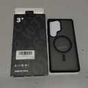 [4 in 1] Magnetic for Samsung Galaxy S25 Ultra Case, 2 Pics Privacy Screen Protectors and 1 Pic Camera Protector, Fit for MagSafe, Military Grade Shockproof Translucent Matte S25 Ultra Cover, Black