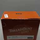 TEXAS LINEN CO. Luxury Egyptian Cotton King Size Sheet Set - Texan Talkin' Damask 600 Series 4 PC Deep Pocket Fitted and Flat Sheets, Cooling Extra Long Staple Sateen Hotel Bedding - Ivory Stripe