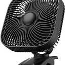 SLENPET 20000mAh Rechargeable Portable Clip on Fan, Last 78 hrs, 4 Speeds Camping Fan, Battery Operated Desk Fan with Light & Hook, 8 inch Personal Fan for Outdoor Golf Cart Stroller Camping
