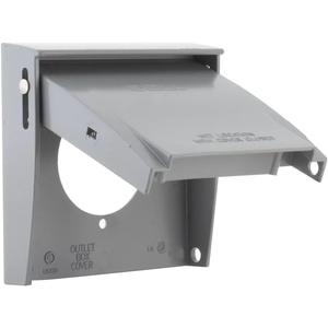BELL 2-Gang Gray RAYNTITE Weatherproof Electrical Outlet Cover 5036-0, Outdoor Outlet Cover for Electrical Box, Scratch-Resistant Aluminum Weatherproof Cover