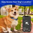 AirTag Dog Collar, IP68 Waterproof Air Tag Dog Collar Holder, Reflective, Ultra-Durable, Comfortable Padded, Heavy Duty Dog Collars for Small Medium Large Dogs-Blue-S