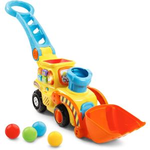 VTech Pop-a-Balls Push and Pop Bulldozer, Yellow
