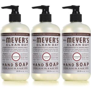 MRS. MEYER'S CLEAN DAY Hand Soap, Made with Essential Oils, Biodegradable Formula, Lavender, 12.5 fl. oz - Pack of 3