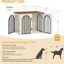 Hzuaneri 31.5'' Wooden Dog Crate Furniture, Indoor Dog Kennel Dogs Cage for Small/Medium Dogs, Heavy Duty Dog Crates Decorative Pet House End Side Table TV Stand, White Brown DFC85114B