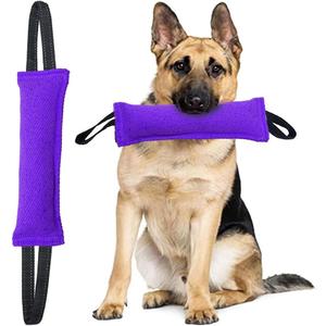 Clysoru tug Toy for Dogs Tug of War Dog Bite with 2 Strong Handles Made Durable Tear Resistant Stitches (Purple)