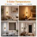Peel and Stick on Wall Sconces Set of 2 with Remote Living Room Decor, Magnetic Battery Operated Gold Wireless Wall Lights, No Drill Cordless Rechargeable Wall Lamps for Bedroom Hallway Decor