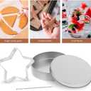 2 x PRETYZOOM Set of 12 Korean Sugar Candy Making Tools, Dal-gona Stainless Steel Cookie Cutters Game Kit Mold with Umbrella, Triangle, Star Round Biscuit Mold for Christmas, Valentine's Party Kits