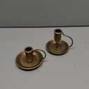 Iron Taper Candle Holder Set of 2 Antique Brass Candlestick Holders Vintage Decorative Candles Stand for Wedding Party Decoration Dinning Table Housewarming Gift