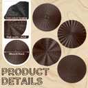 Hicarer 4 Pcs 12 Inch Metal Wall Art Decor Sunburst Hanging Metal Artwork Decor Wall Art Decorations for Home Living Room Office Gift for Christmas(Brown)