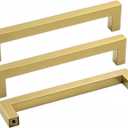 goldenwarm 10Pack 5in Brushed Gold Cabinet Pulls Gold Cabinet Handles Gold Drawer Pulls Modern Cabinet Hardware Handles for Kitchen Cabinets (5in hole centers)