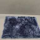 Yimobra Bathroom Rugs Non Slip Washable 24x17, Ultra Soft and Water Absorbent Bath Mats, Plush Fluffy Shower Mat Outside, Microfiber Thick Matts for Bathroom Floor/Sink, Denim Blue