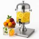 4.4 Gallon Drink Dispenser with Ice Core and Stand | Beverage dispenser with ice core, stand, and drip tray for cold drinks, juice, lemonade, iced tea, beer, and parties.