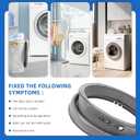 Upgraded 4986ER0004G Washer Door Seal with Drain Port Fit for L-G Front Load Washer Door Seal WM2501HWA WM2501HVA WM2487HRMA Replaces 1377589 AP4439732 PS3524978 Washer Door Rubber Gasket by AMI PARTS