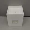 White Acrylic Tissue Box Cover with Storage Tray,Square Acrylic Tissue Box Holder Napkin Dispenser for Bathroom Kitchen Home Office(White, 5.5x5.5x6.7)