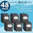 Blue Summit Supplies 48 Pack Composition Notebooks Bulk, Wide Ruled, Black