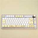 JOLINTAL Cute PBT Keycaps 139Keys, Kawaii Yellow Keycaps XDA Profile, Custom Dye-Sub Keycaps Cartoon Keycaps Set Fit for Cherry MX Mechanical Keyboard (Lovely Clouds)