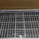 ZOMISIA Collapsible Dog Crate for Medium Dogs - 36 inch Escape Proof Metal Dog Kennel with Double Door, Easy Assembly Foldable Dog Cage with Removable Tray, Indoor Outdoor Use, Silver Gray