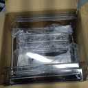 2 Set, 2 Tier Clear Organizer with Dividers for Cabinet, Shlef, Counter - MultiUse Slide-Out Storage Container - Kitchen, Pantry, Medicine Cupboard Bins, Bathroom, Vanity Makeup, Under Sink Organizing (8" W - 2 Set)