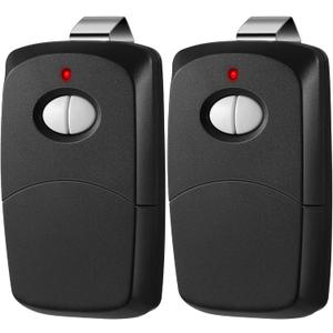 Kingdder 2 Pcs Two Button Gate Remote Control Compatible with Linear Multicode 10 Dip Switch Garage Door Remote Opener 3089 3060 3070 3083 300mhz, Control 2 Different Doors Simultaneously (Black)
