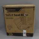 Raised Toilet Seat with Handles, 4'' Toilet Seat Riser for Seniors with TPR Padded and Aluminum Arms, Toilet Safety Riser for Most Toilet (Blue)