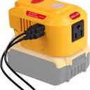 150W Power Inverter for DeWalt 20V Battery, DC 20V to AC 110V Inverter, Portable Power Station Generator Charger Adapter Battery Powered Outlet with 2 USB Ports & 1 AC Outlet